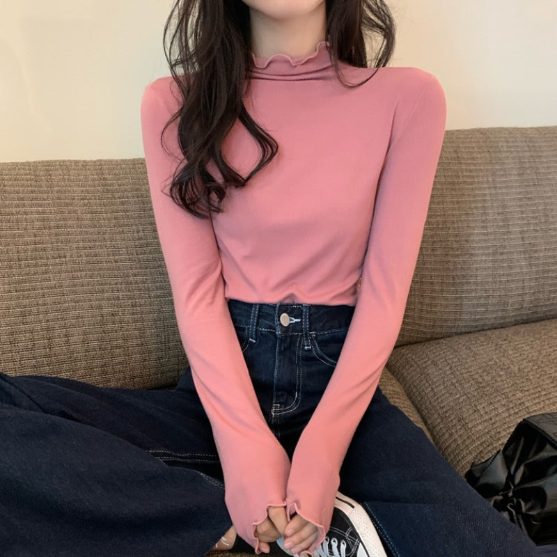 "FIVE COLORS HALF HIGH COLLAR BASE" SHIRT N110507