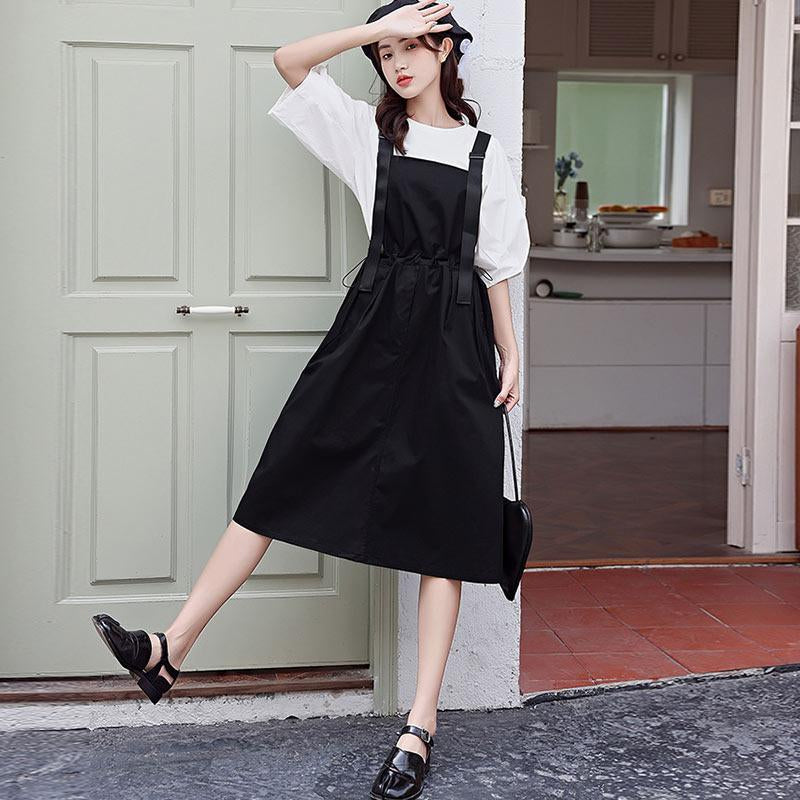 Black/khaki Strap Dress UB2669