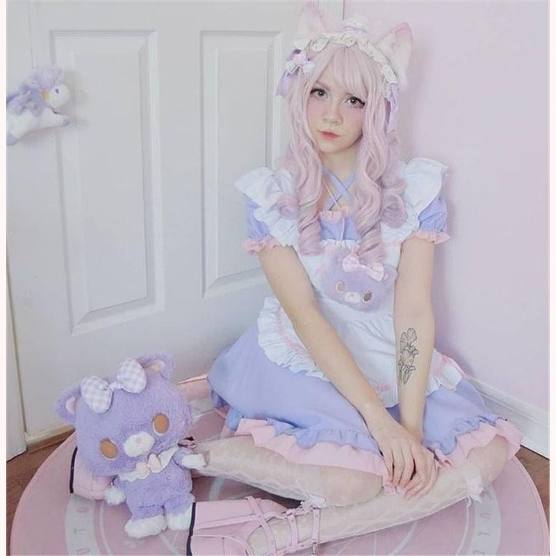 "GRADIENT PINK LONG CURLY HAIR" WIG H081302