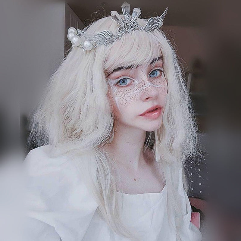 "CUTE BLACK/WHITE GAUZE PUFF" DRESS N041202