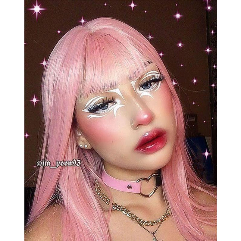 "LOLITA PEACH PINK LONG STRAIGHT" WIG N022012