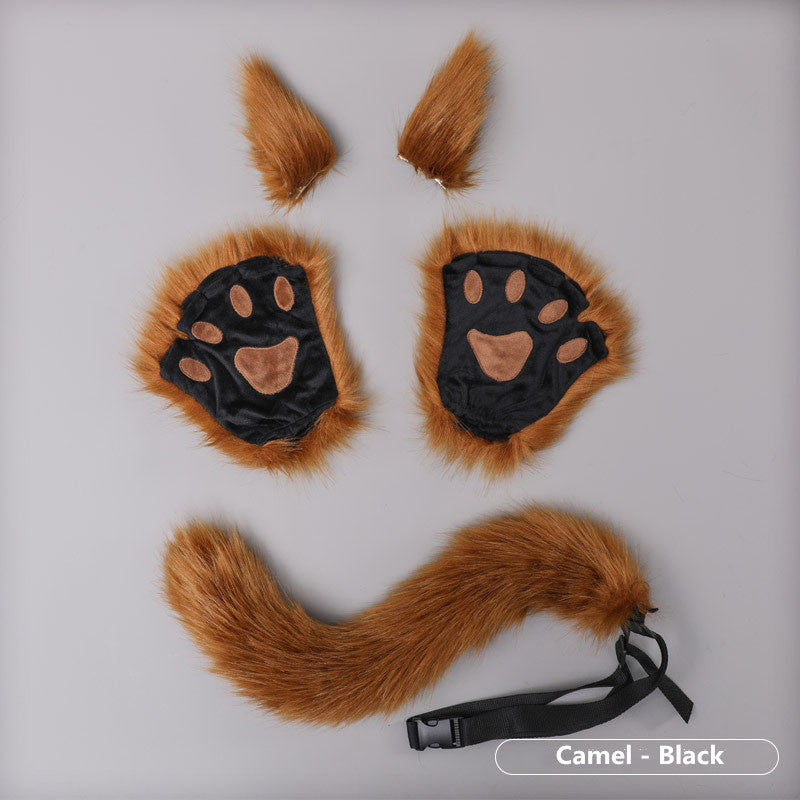 PLUSH ANIMAL EARS + TAIL + CLAWS SET UB2689