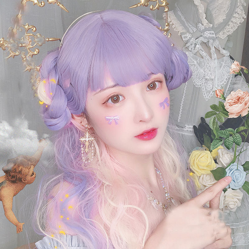 "PURPLE PINK GRADIENT LOLITA LONG" WIG D071510