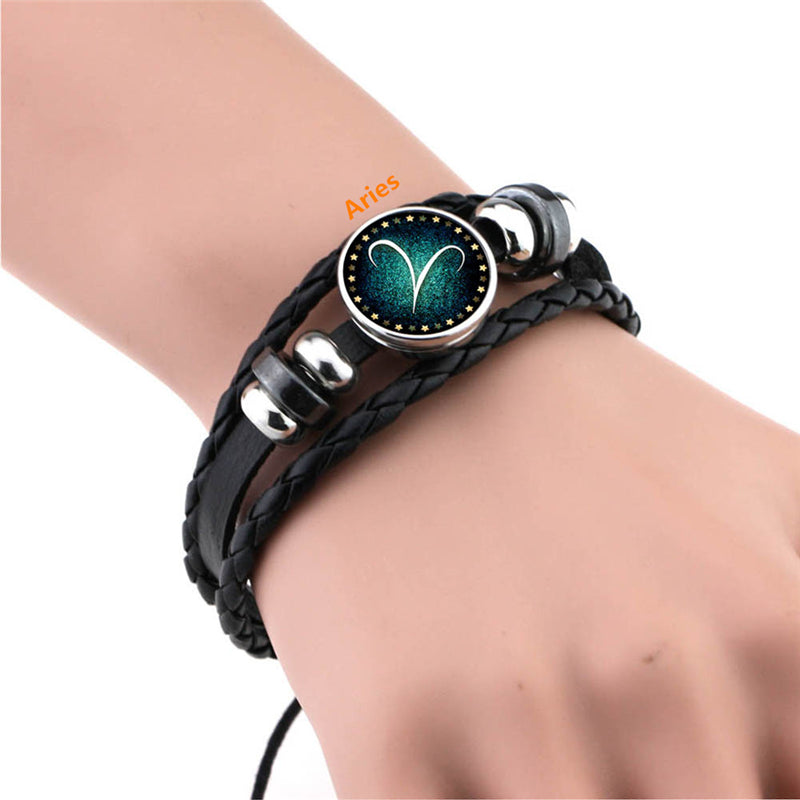 "12 CONSTELLATION LEATHER" BRACELET D070803