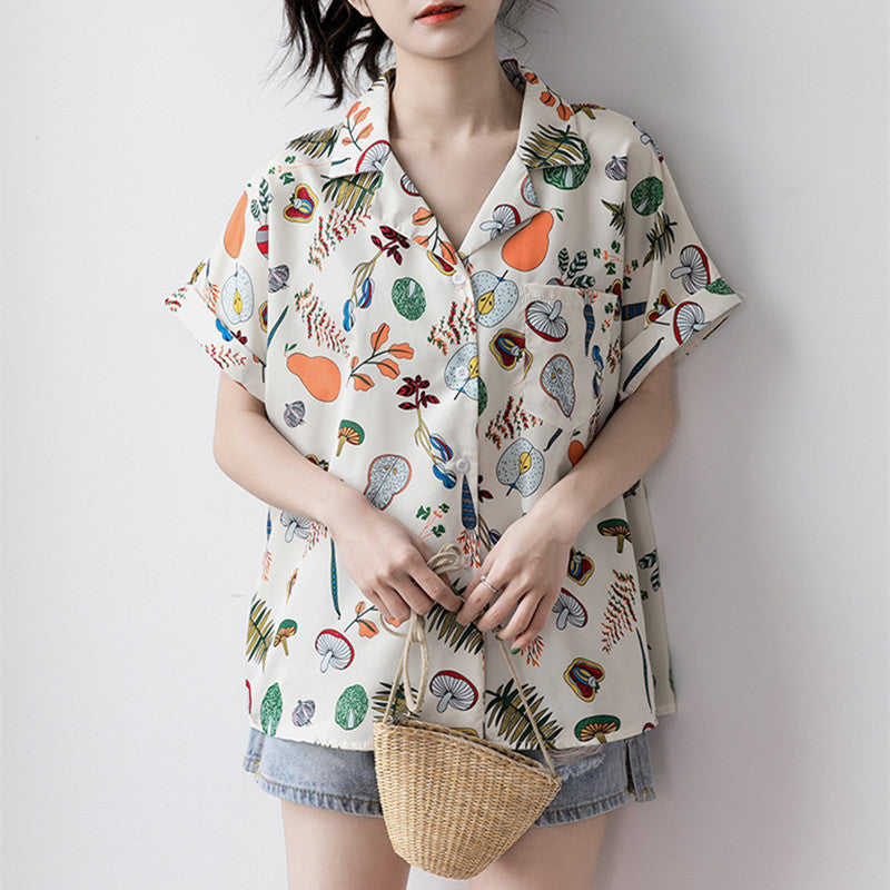 "PLANT PRINT" SHIRT D042905