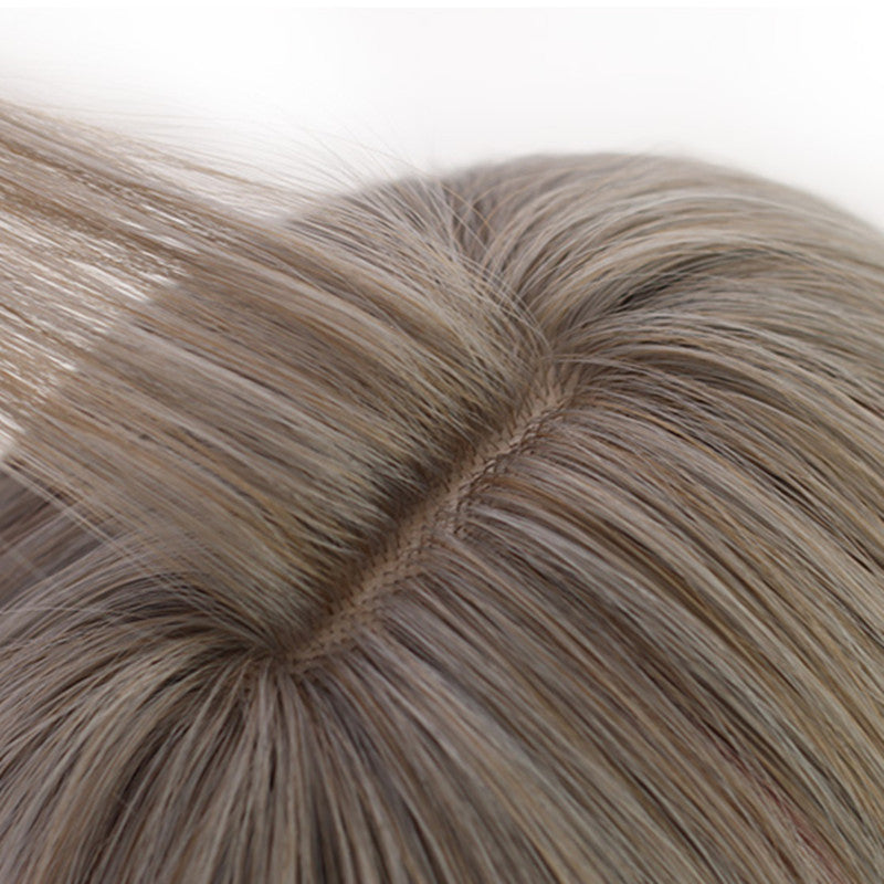 "AOKI GRAY DYED PINK LONG CURLY" WIG D050505