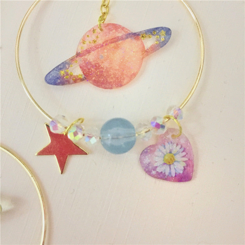 "CUTE SWEET COSMIC PENDANT" EARRINGS D042201