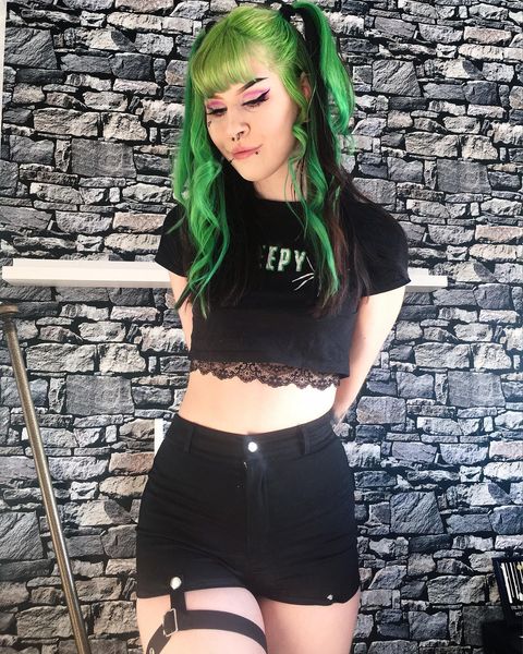 Gothic Grunge Dark Buckled Pleated Shorts Skirt UB2345