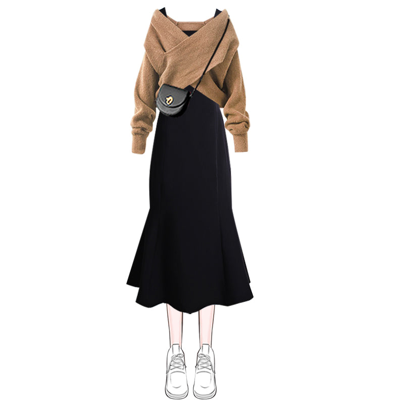 Sweater Suspender Skirt Two-piece Suit's Code & Price - RblxTrade