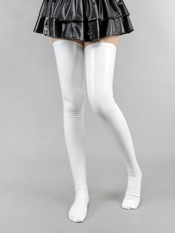 Cat Claw Sequined Leather Socks UB98946