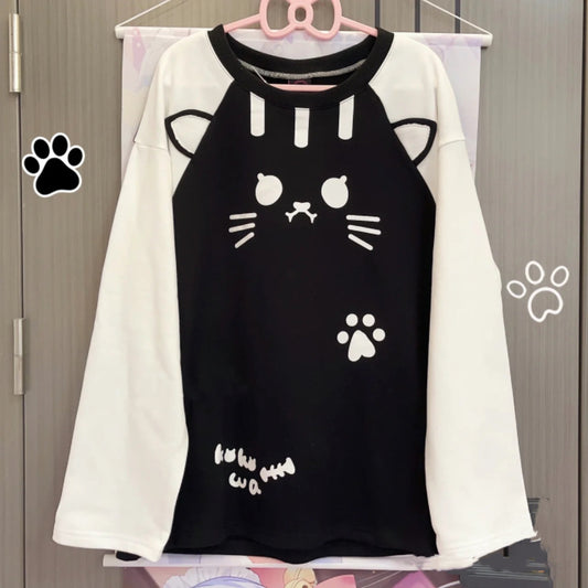 Cute Kitten Print Long Sleeves UB99156
