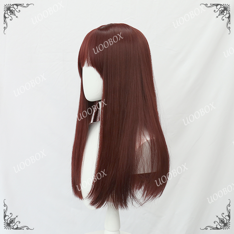 Original Rose Red Long Straight Wig PL2508