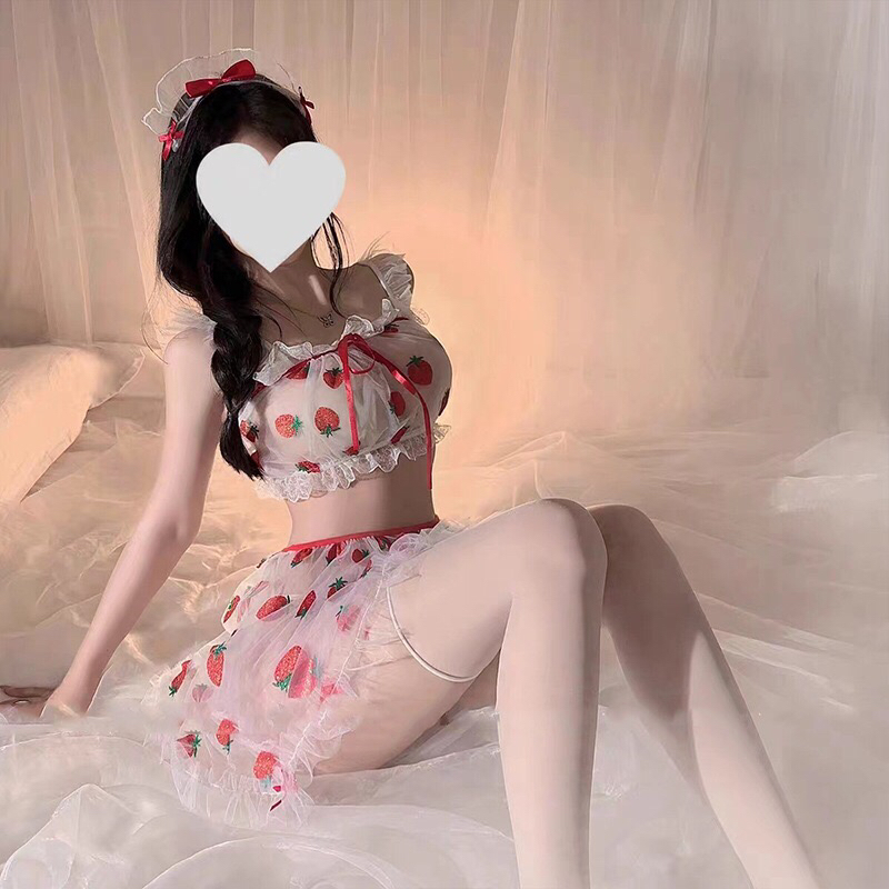 Strawberry Mesh Nightdress UB10127