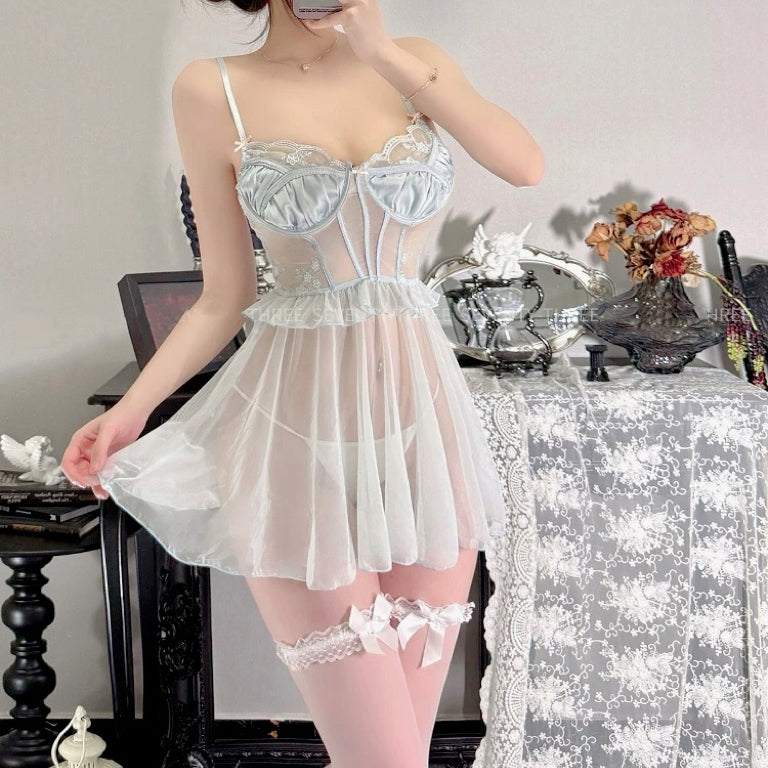Lace suspender dress UB10143