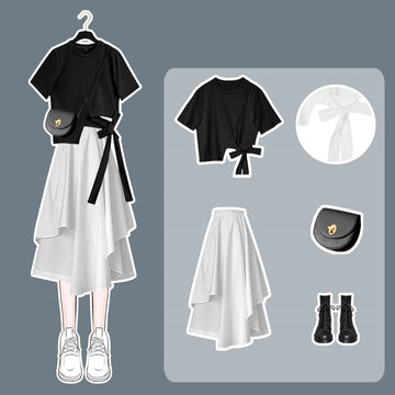 Harajuku top + dress two-piece set   UB98299