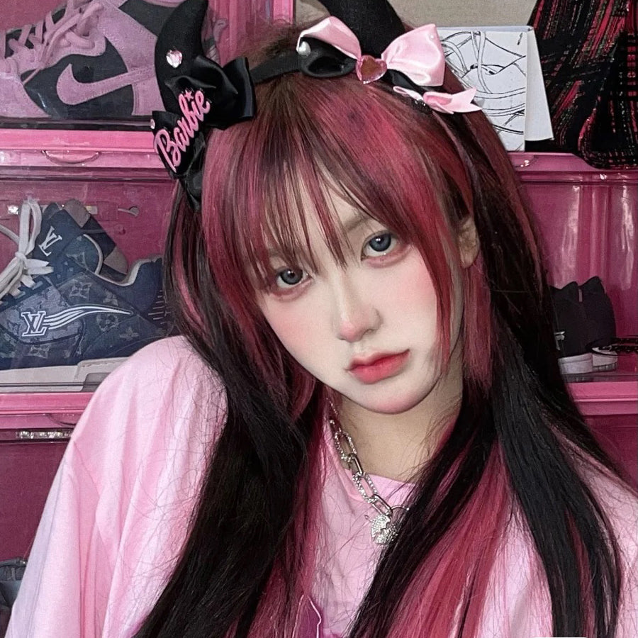 Black Pink Gradient Wig UB99040