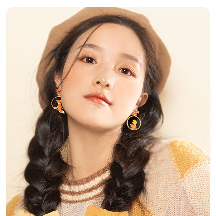 Cute Maple Leaf Earrings  UB98575