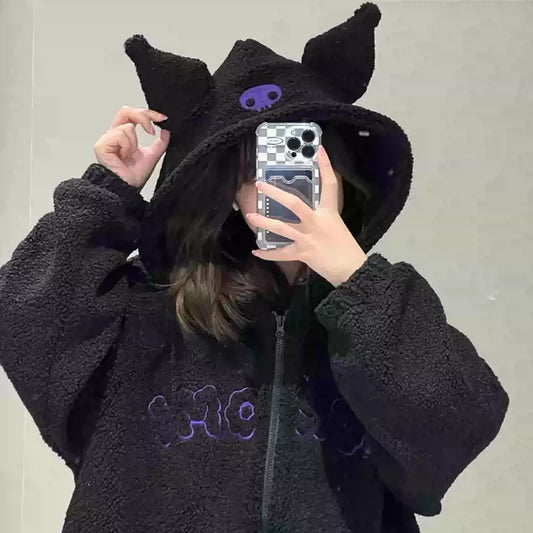 Black cartoon jacket UB106