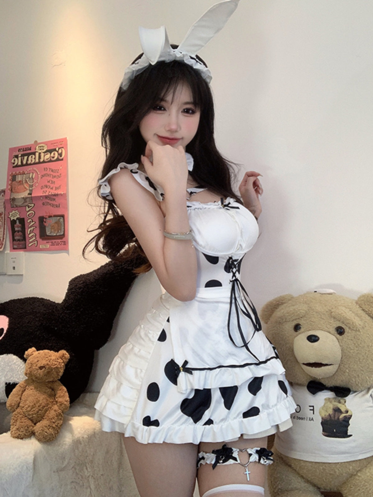 Cute Cow Maid Dress UB98266