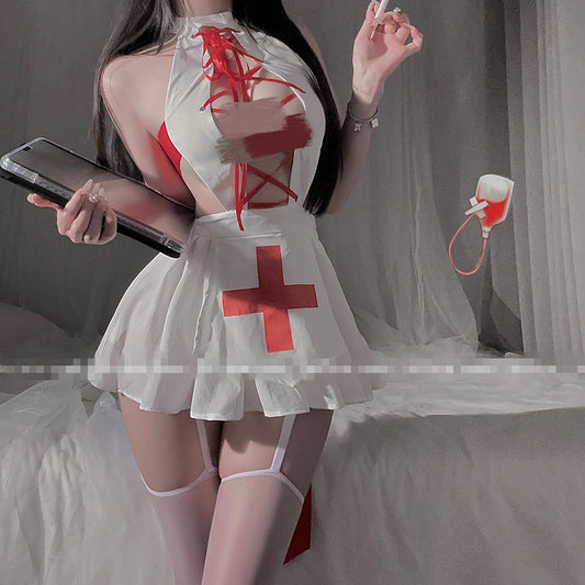 Sweet Nurse Hollow Dress UB98880