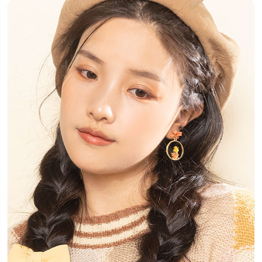 Cute Maple Leaf Earrings  UB98575