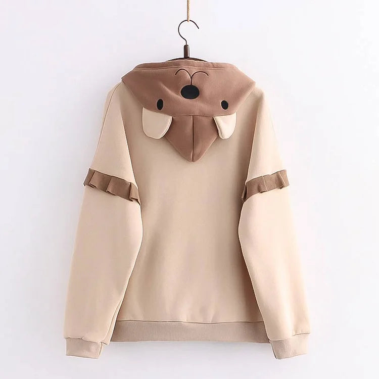 Embroidery Bear Hoodie UB98559