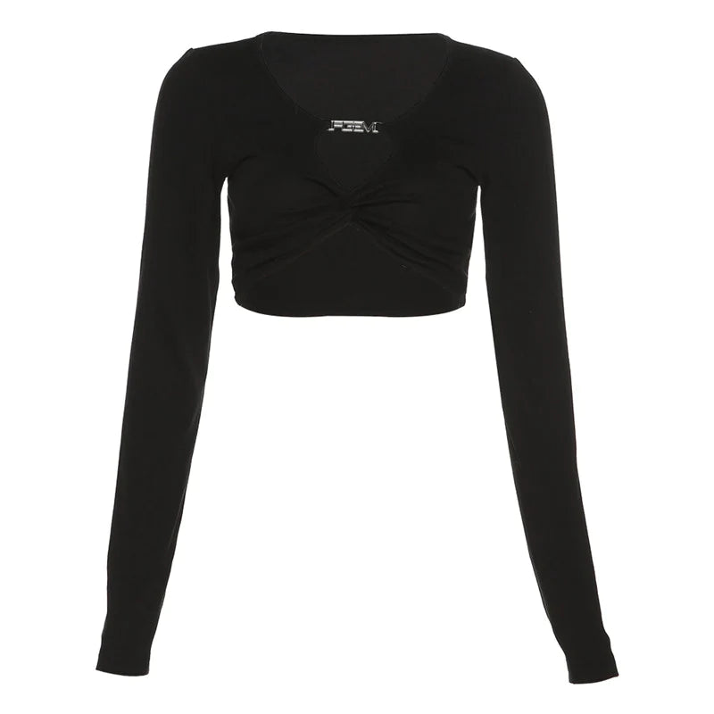 Black Long Sleeve T-Shirt  UB98405