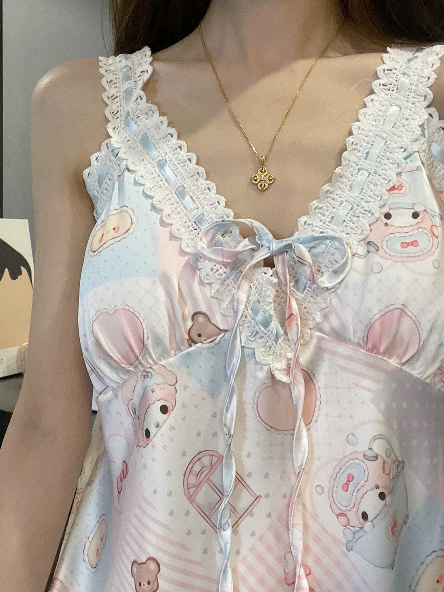 soft silk nightdress  UB10114