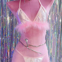Y2K Rhinestone Bunny Bikini UB98959