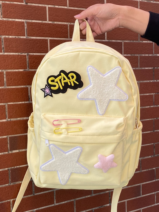 Cute Star Contrast Color Backpack UB98216