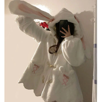 Kawaii Bunny Ears Hooded Coat UB98560