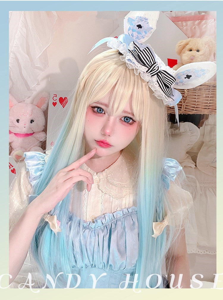 Yellow Blue Gradient Lolita Wig UB99108