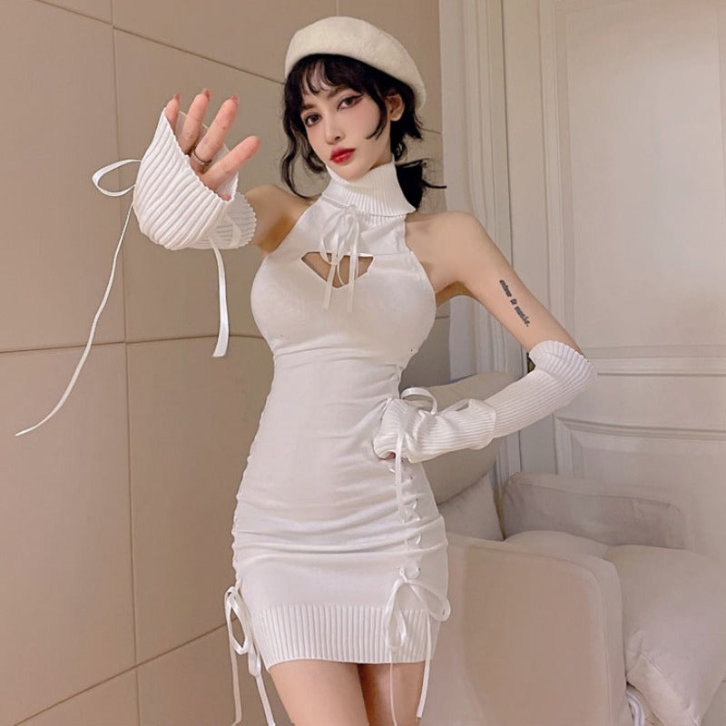 High Neck Strapless Strappy Dress UB98675