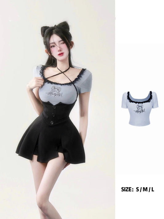 Lace Panel Top UB98548