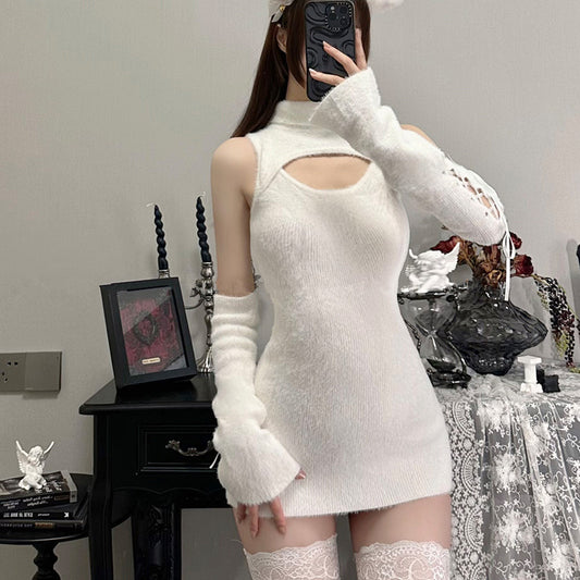 White Hollow Dress UB99077