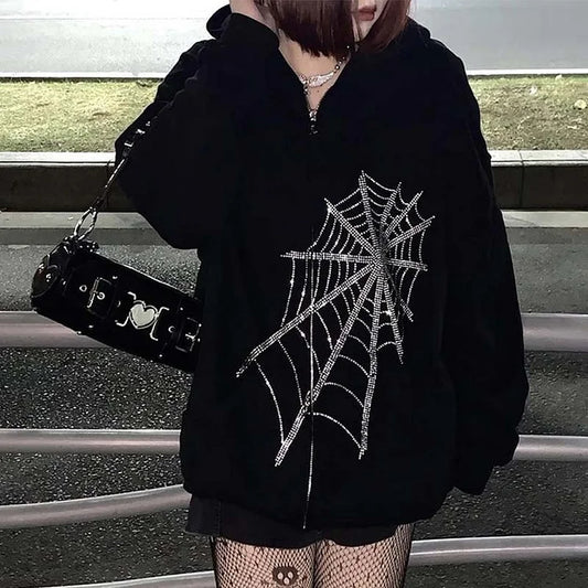 Spider Net Print Outerwear UB98562