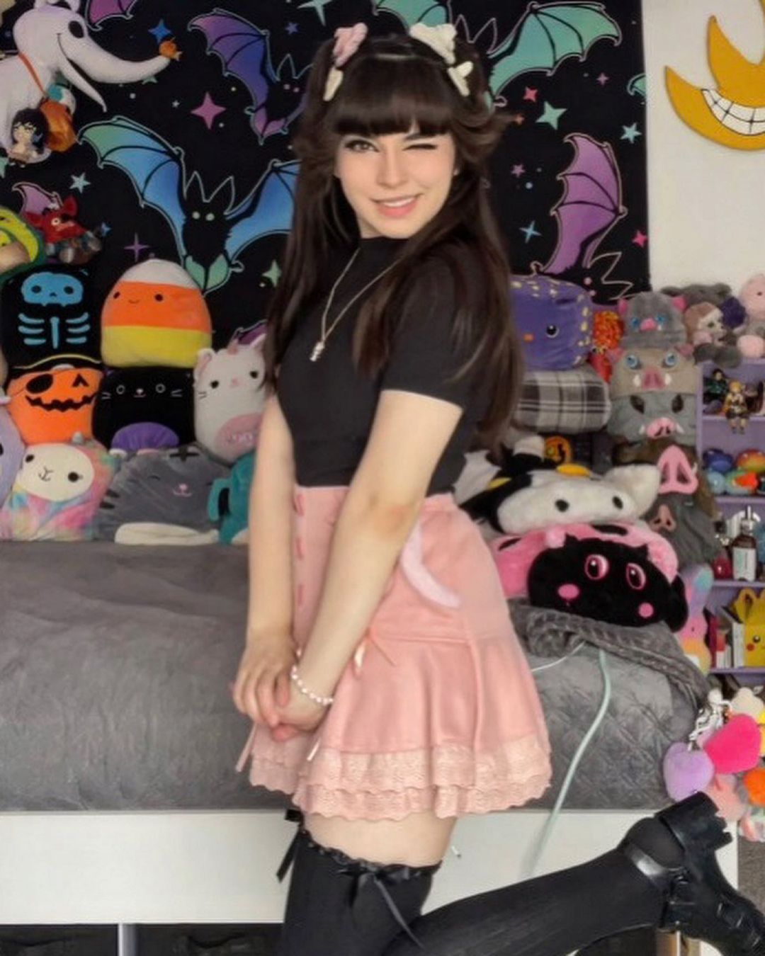 Pink High Waist Skirt UB96059