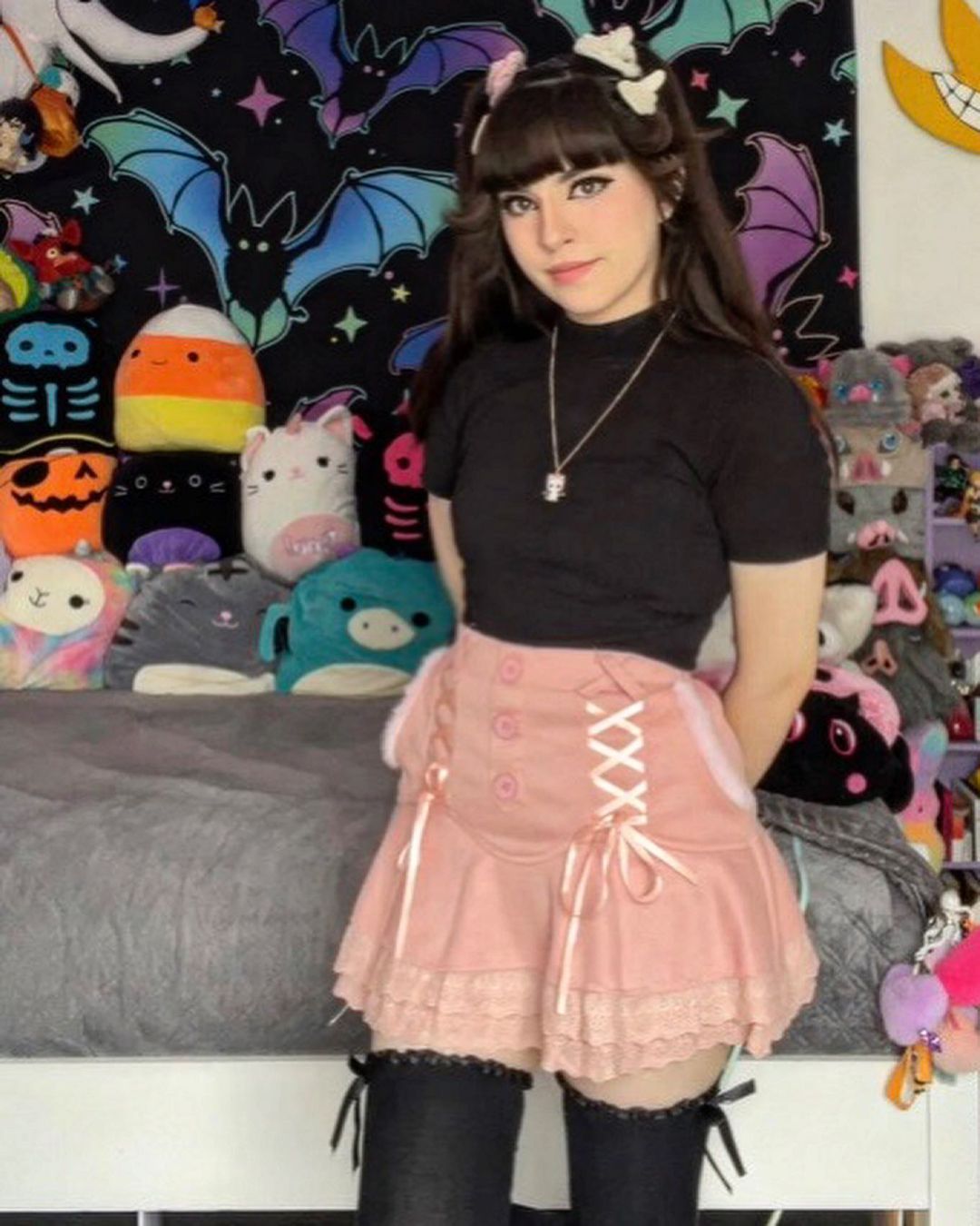 Pink High Waist Skirt UB96059