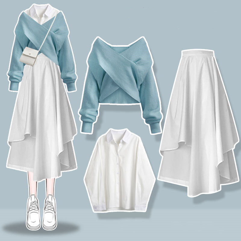 white dress three piece   UB98578