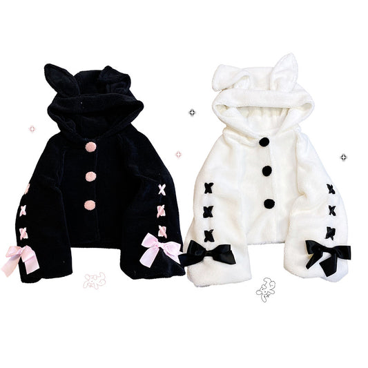 Plush Bunny Ear Coat UB99193