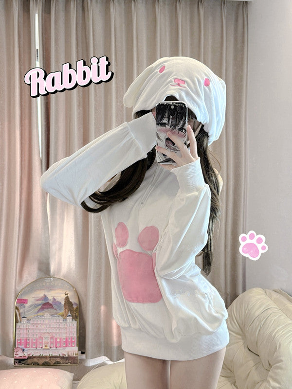 WHITE CAT'S PAW HOODIE UB98189