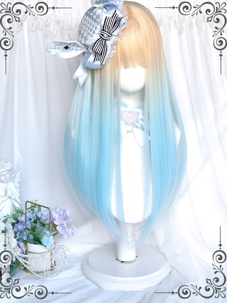 Yellow Blue Gradient Lolita Wig UB99108