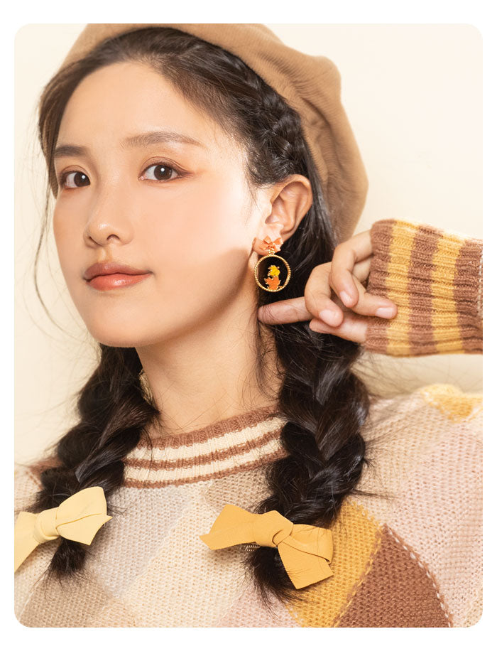 Cute Maple Leaf Earrings  UB98575