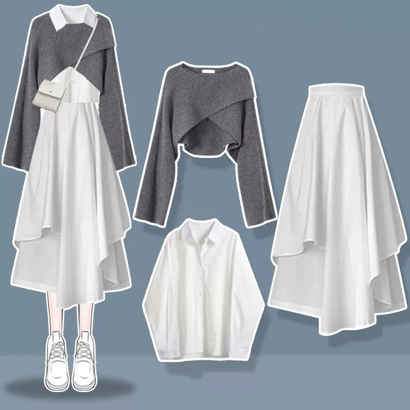 white dress three piece   UB98578