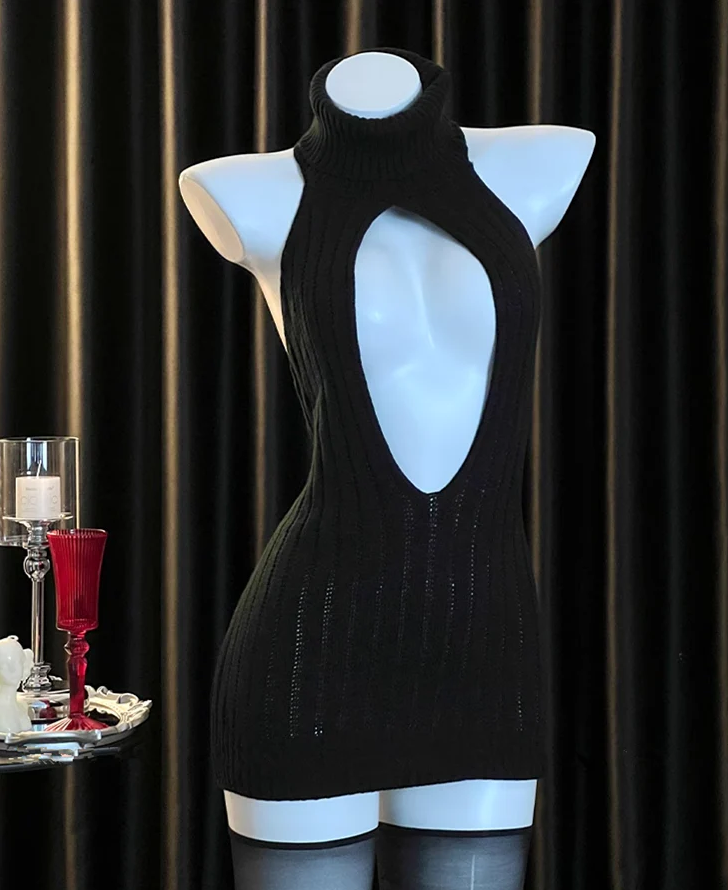 Hollow Sweater Nightgown UB10019