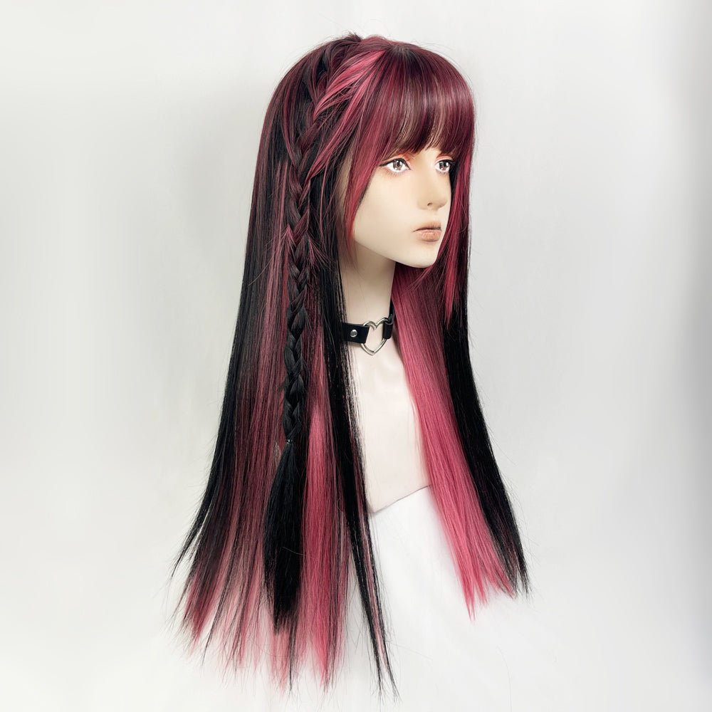 Black Pink Gradient Wig UB99040