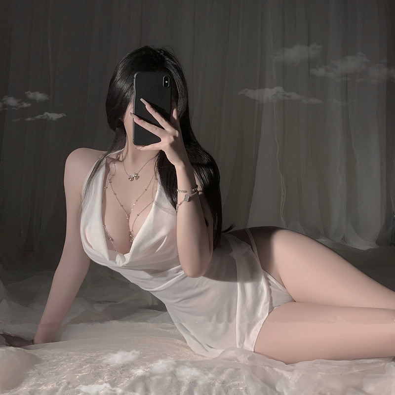 White Mesh Nightdress UB99364