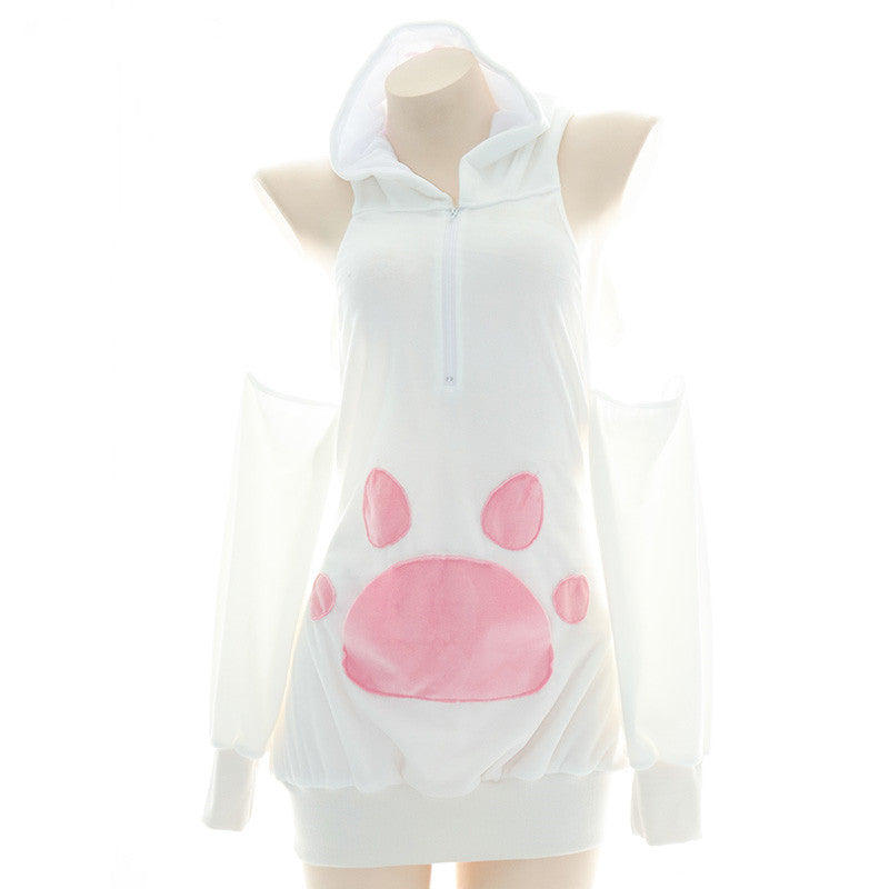WHITE CAT'S PAW HOODIE UB98189
