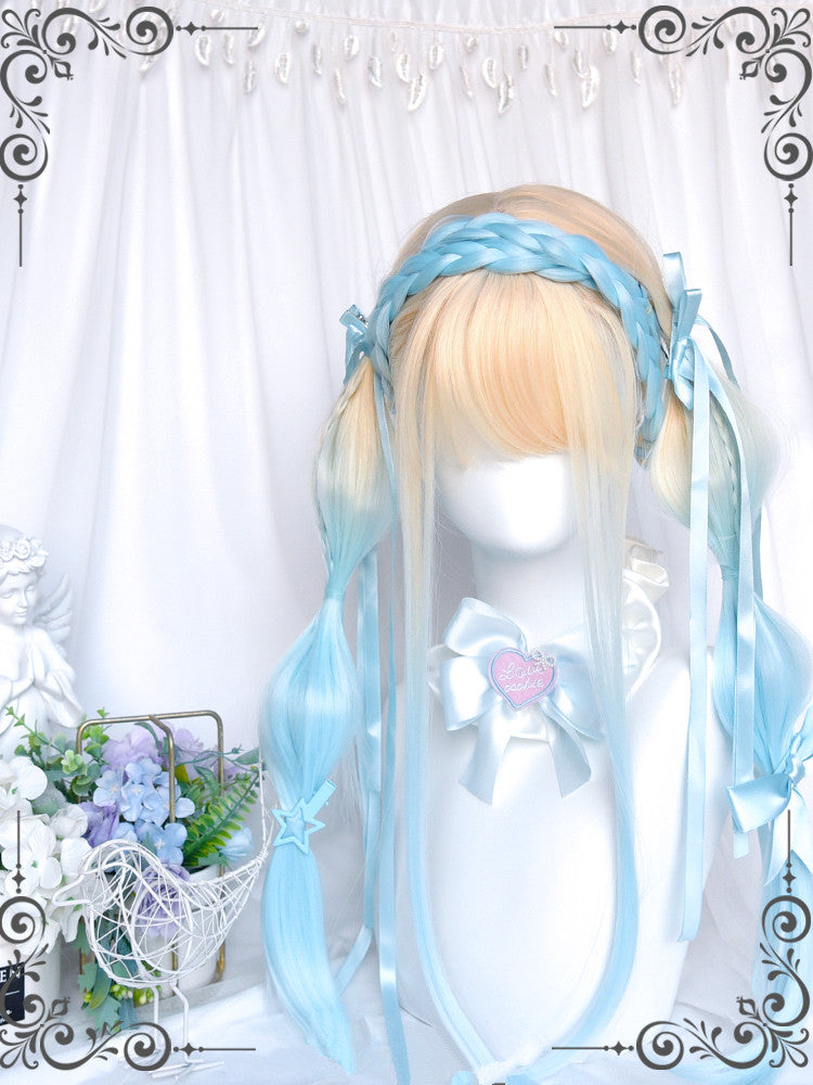 Yellow Blue Gradient Lolita Wig UB99108