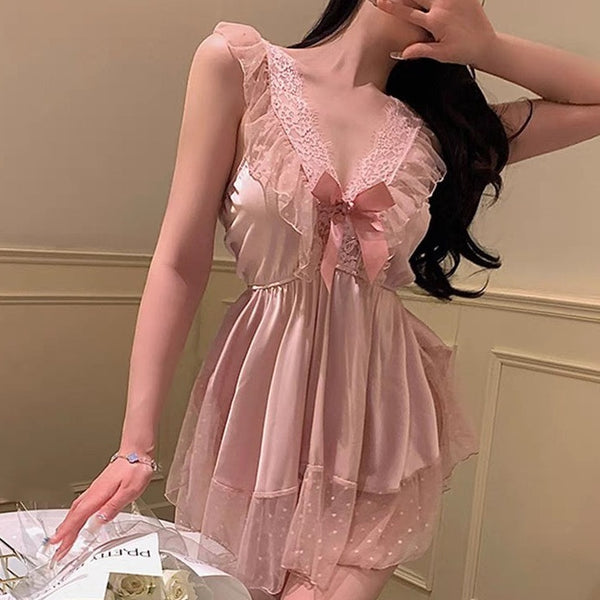 LACE SUSPENDER NIGHTDRESS UB98241